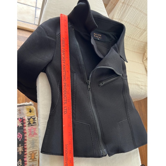 SHIRO SAKAI Neoprene Mesh Moto Jacket in Black - M - Picture 12 of 14